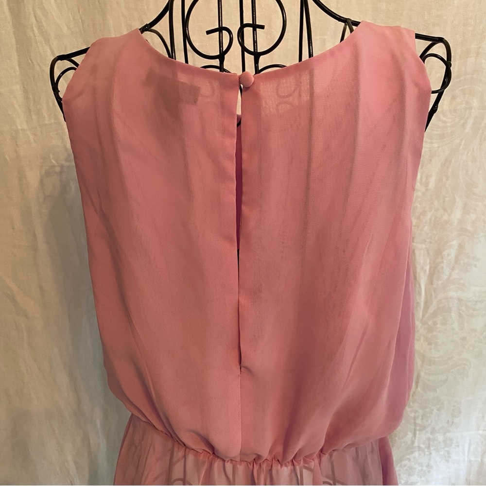Bisou Bisou chiffon lillac sleeveless blouse size small - Picture 4 of 7